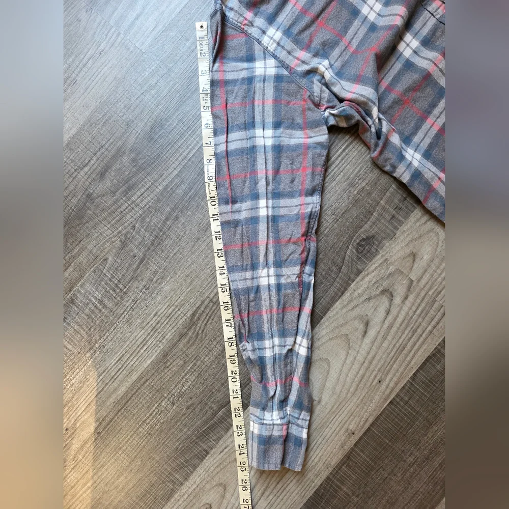 J. Crew Gray and Red Plaid Casual Shirt